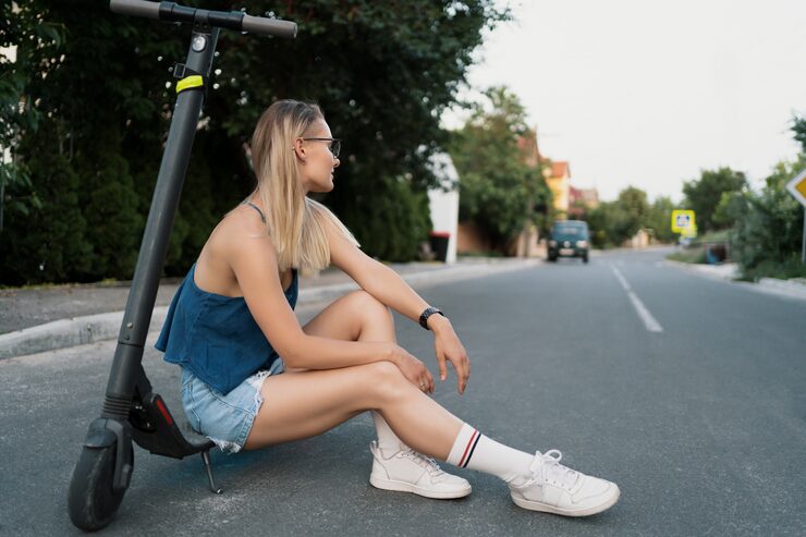 health balance core muscles riding scooter